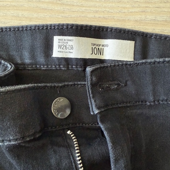 Topshop Joni Black Skinny Jeans W26 L30 - Picture 2 of 3